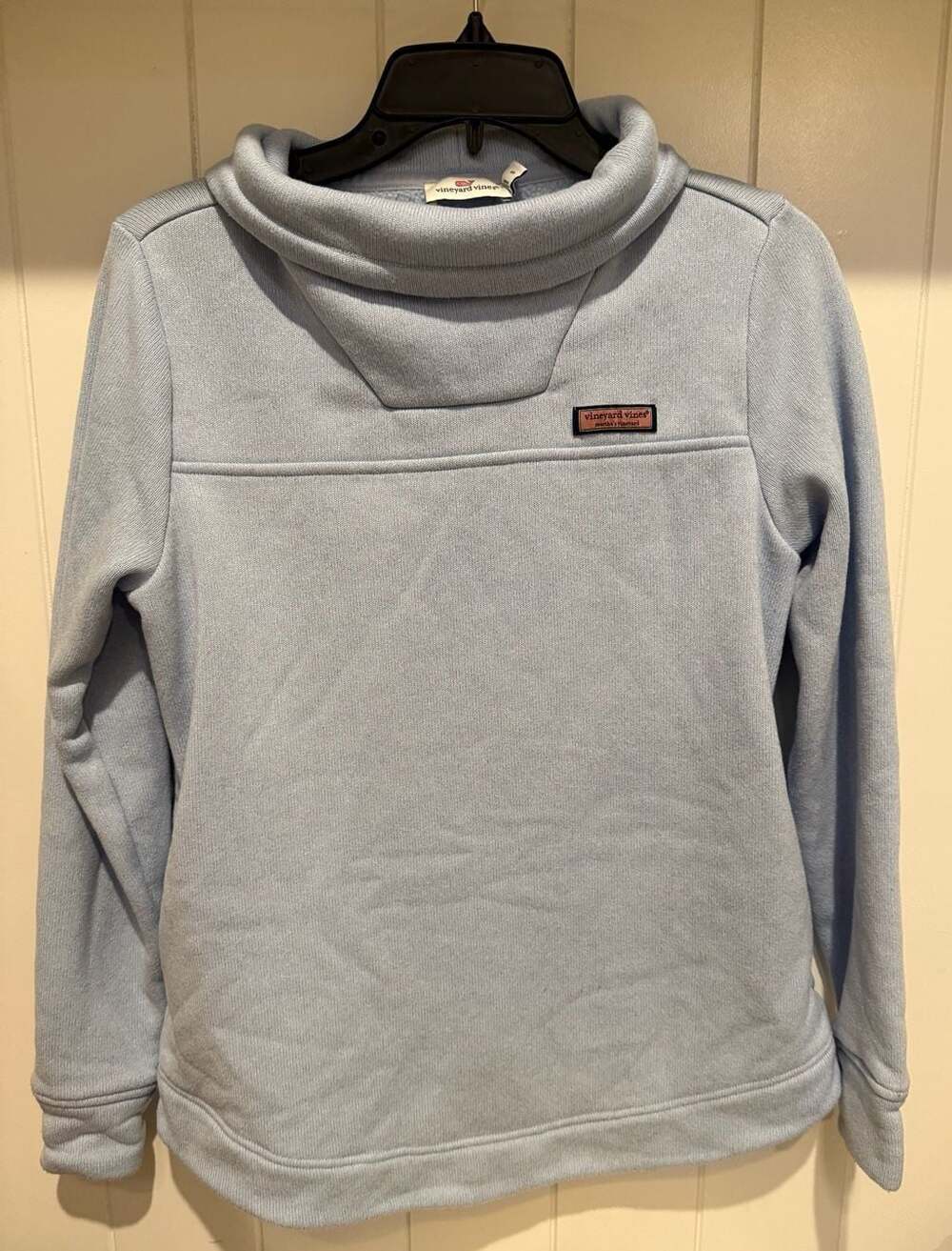Vineyard Vines Women's Dreamcloth Funnel Neck Shep Shirt in Jake Blue Heather